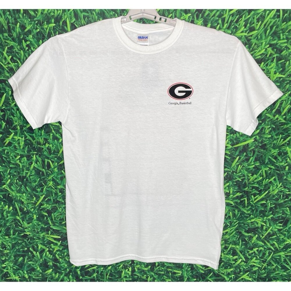 NWT Georgia Bulldogs Basketball UGA Dawgs White Short Sleeve Shirt Men’s Medium
